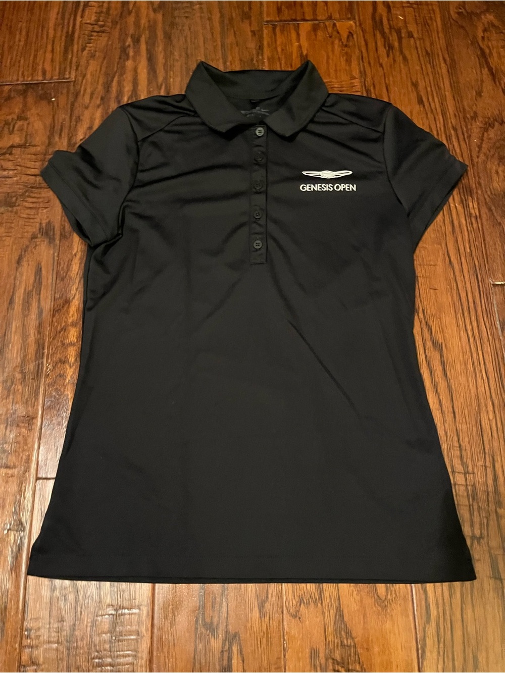 Genesis Open Black Polo with Logo